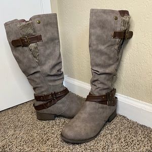 Knee High Grey Boots